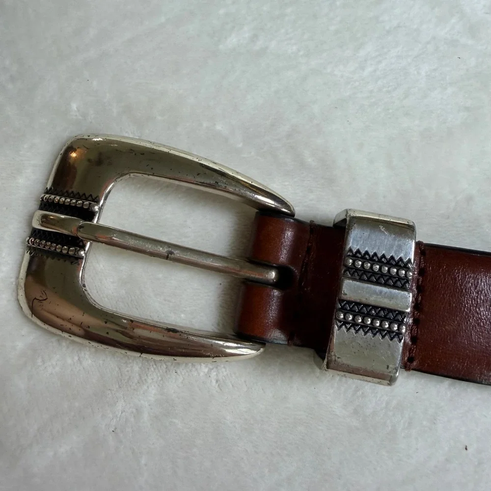 LSU Tigers Leather Belt Mens 38 Brown Western Engraved Buckle‎ NCAA Collegiate